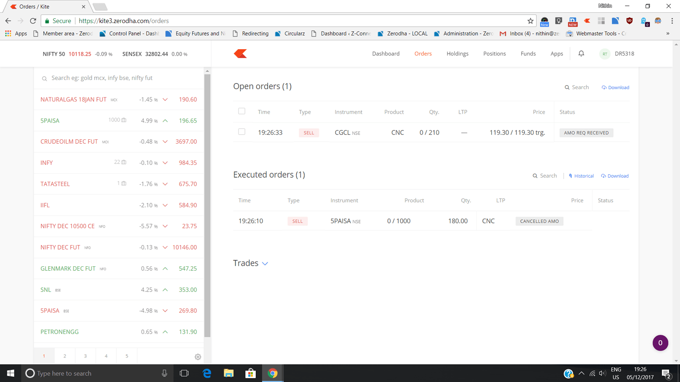 Zerodha Kite AMO Stop Loss order Zerodha platforms Trading Q&A by