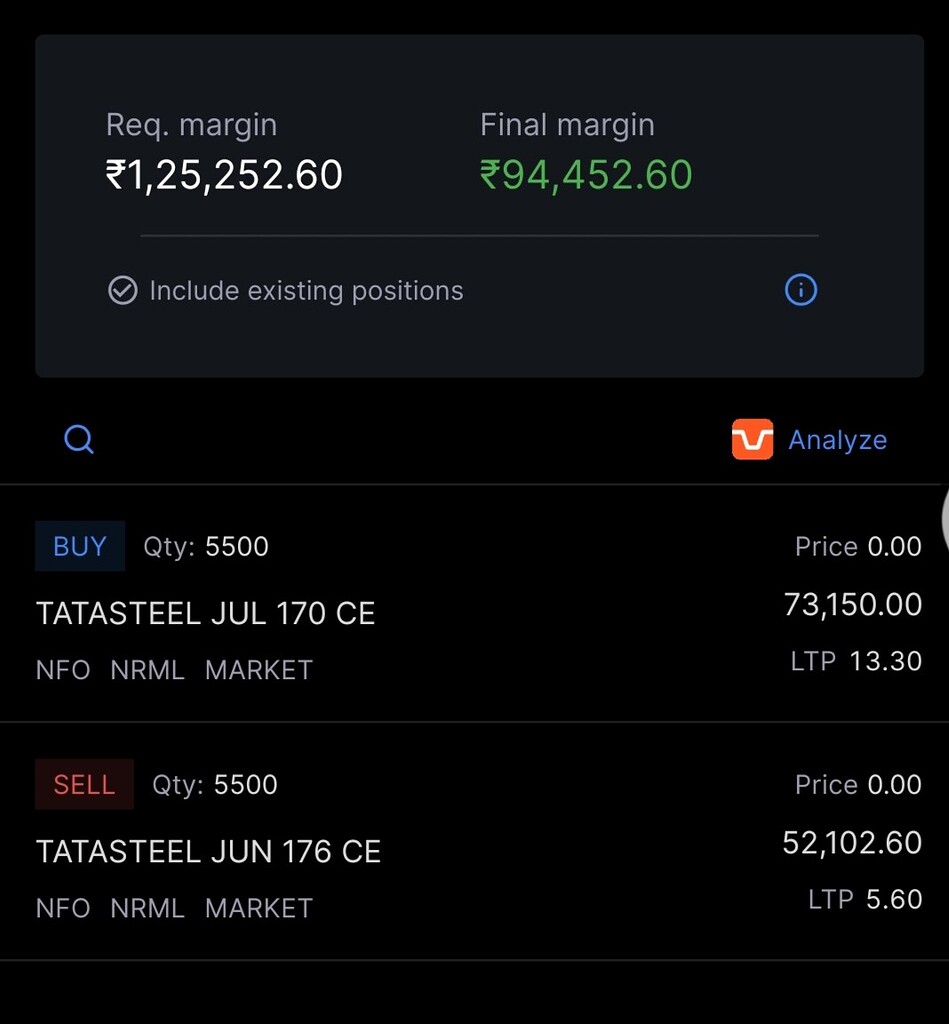 How to exit Call Spread position In basket order Trading Trading Q