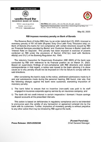 rbi penalty