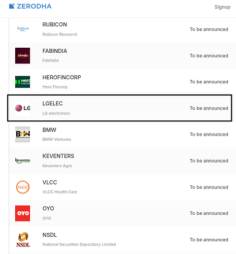 Select the IPO