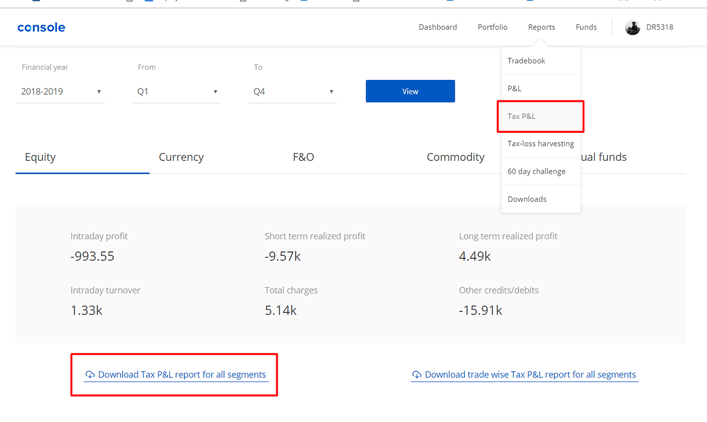 Now track dividends on Tax P&L and holdings on Console Zerodha