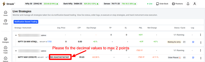 Streak-Decimal-Issue