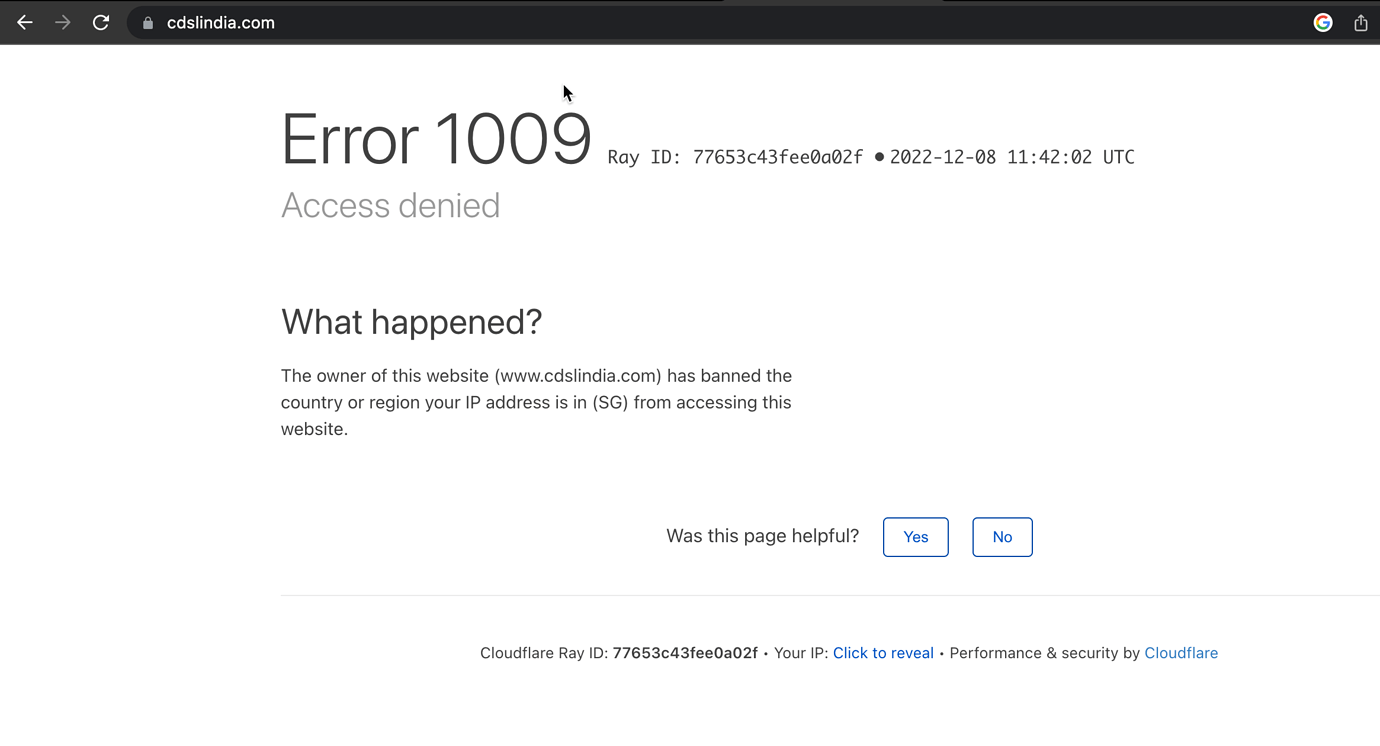 CDSL website no longer accessible from abroad General Trading Q&A