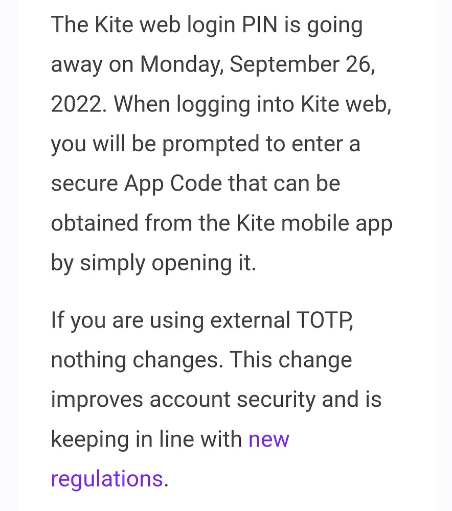 After 1st October, can you login to Kite  without mobile? Zerodha
