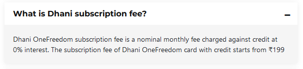 dhani-onefreedom-subscription-fee