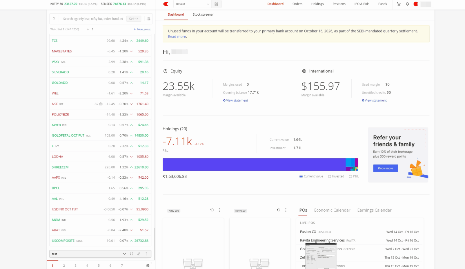 Add to market watch